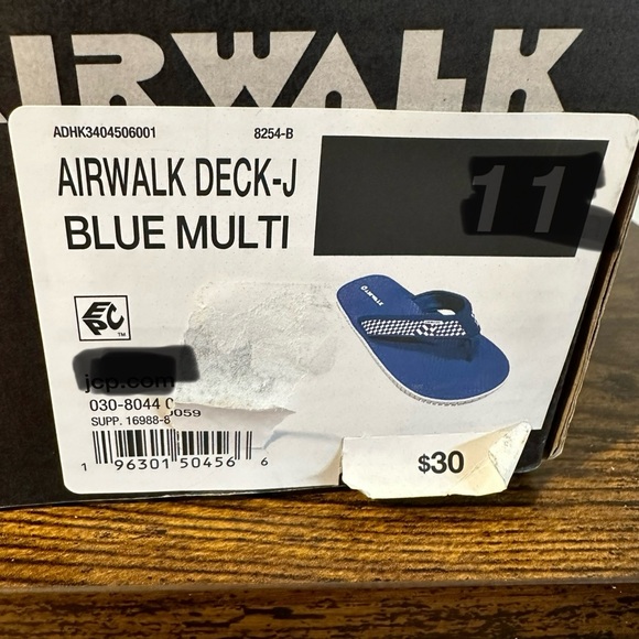 Airwalk Men’s Deck Blue Multi Flip Flops NWT Various Sizes - Picture 5 of 5
